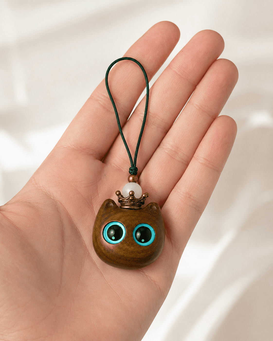 Wooden Owl NFC Charm