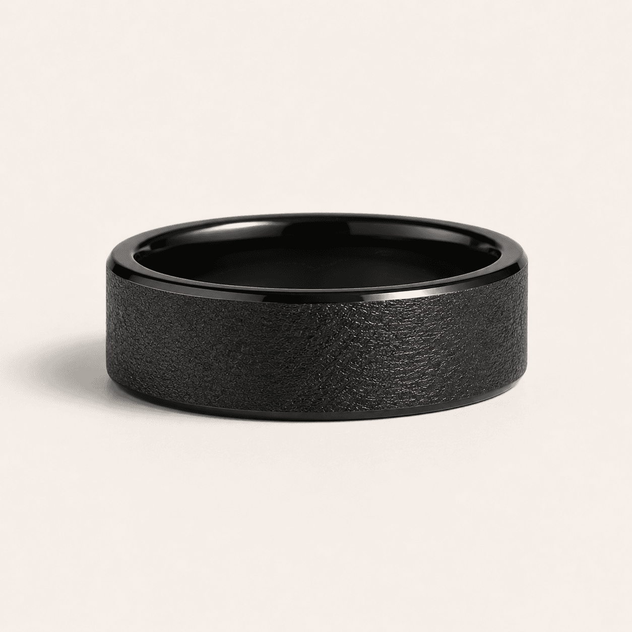 Textured Black NFC Ring