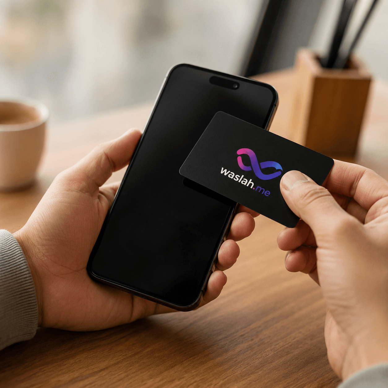 بطاقة QR وNFC ذكية