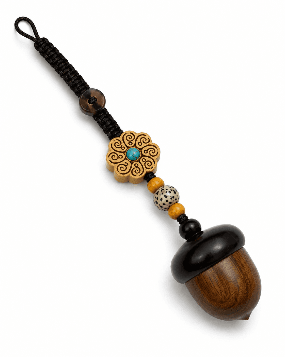 Wooden Acorn NFC Charm