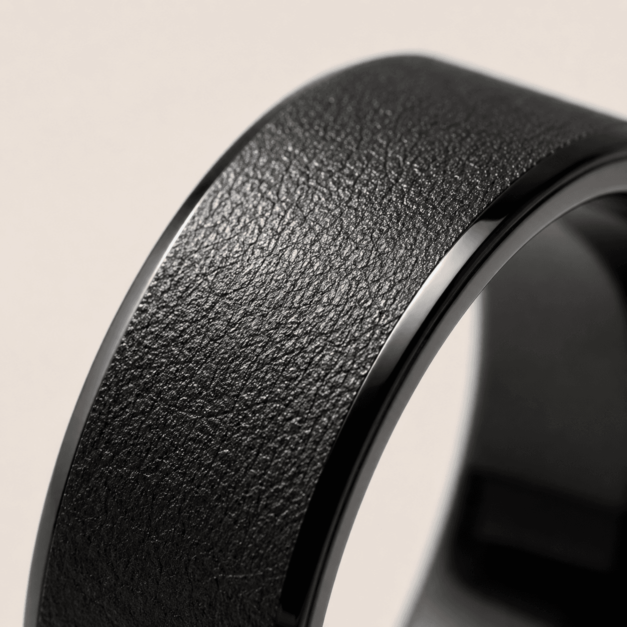 Textured Black NFC Ring